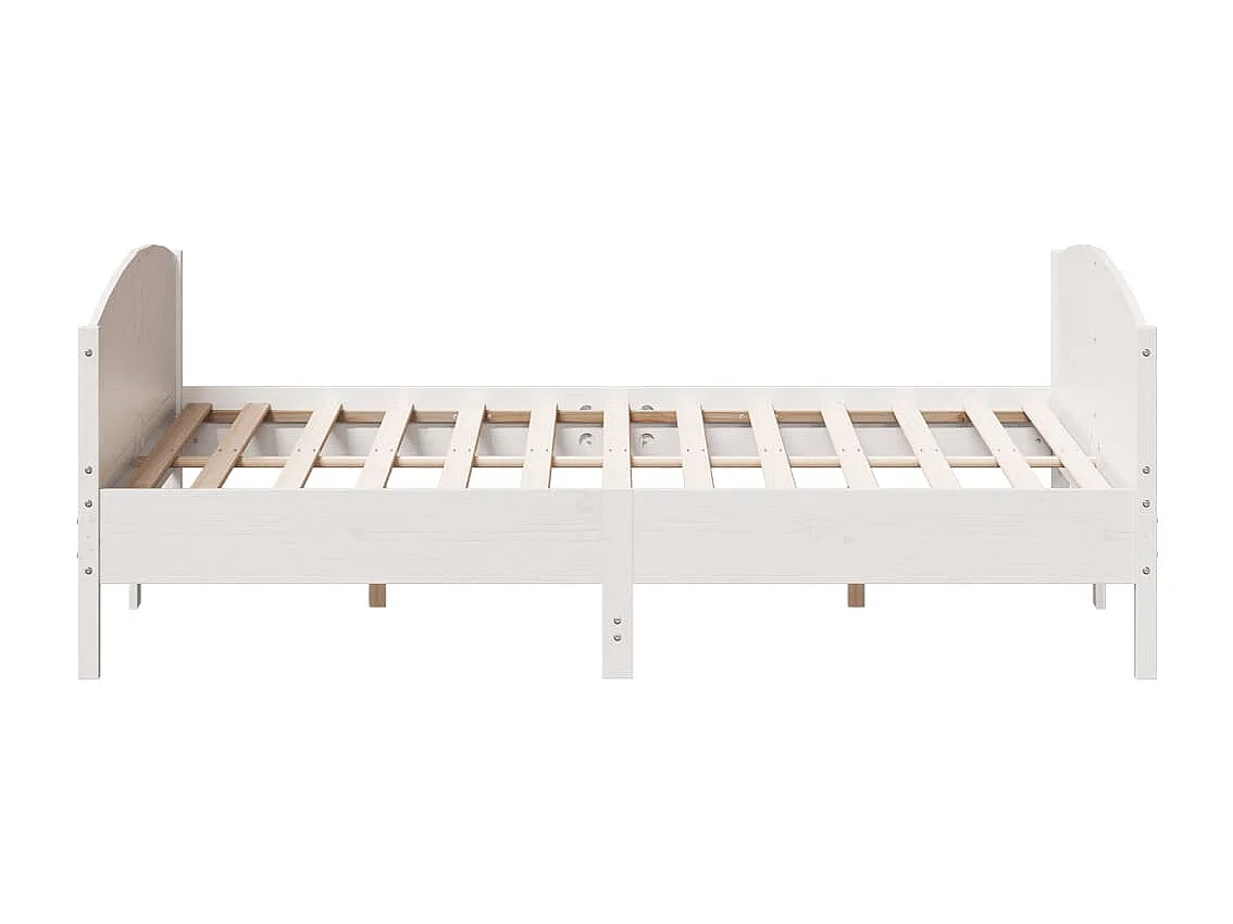 Cama sin colchón madera maciza de pino blanca 180x200 cm