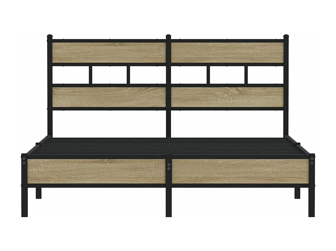 Cadre de lit sans matelas chêne sonoma 140x200 cm