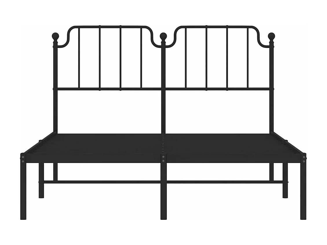 Estrutura de cama com cabeceira 135x190 cm metal preto