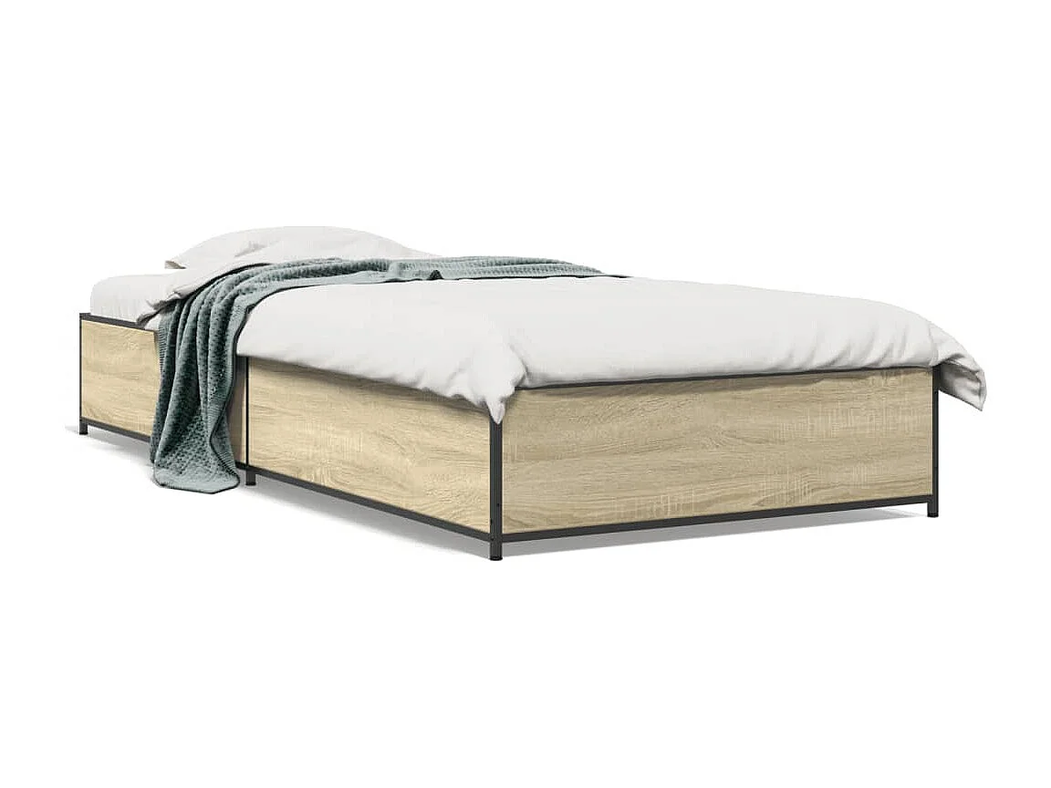 Cadre de lit sans matelas chêne sonoma 100x200 cm