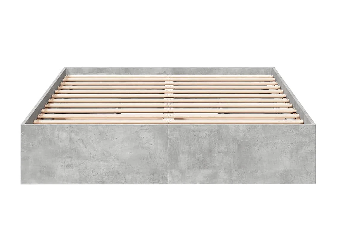 Bettgestell mit Schubladen Betongrau 120x190 cm Holzwerkstoff