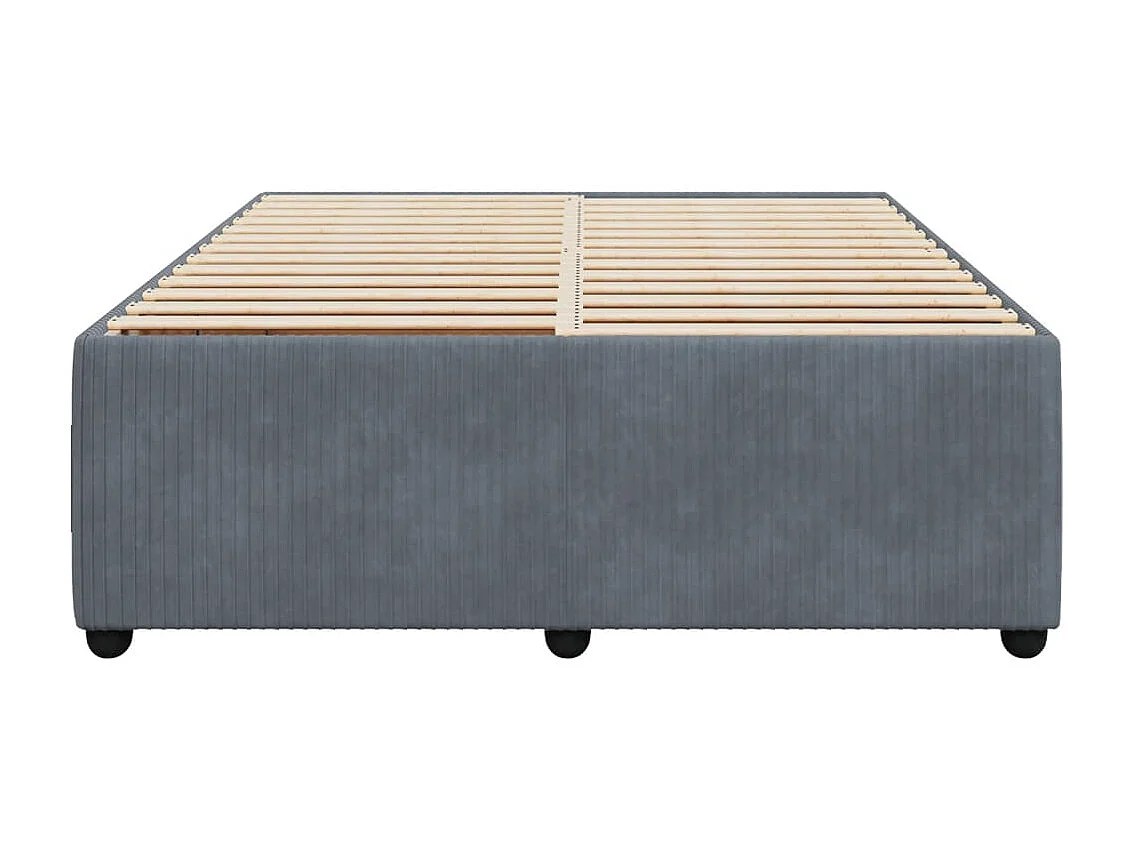 Bettgestell ohne Matratze Dunkelgrau 140x190 cm Samt