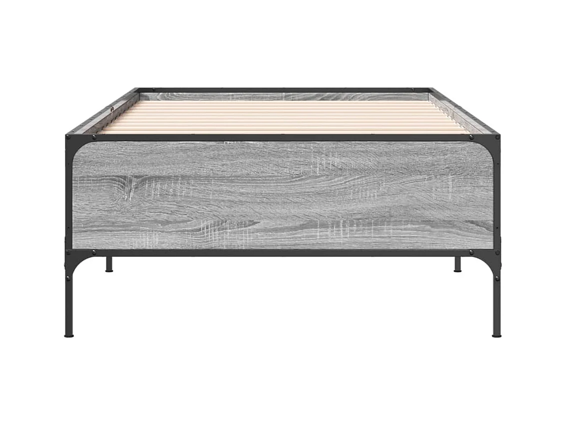 Cadre de lit sans matelas sonoma gris 75x190 cm