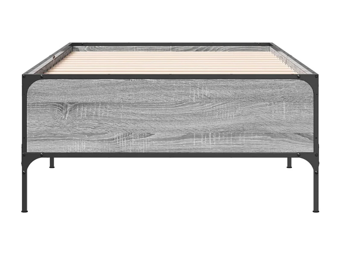 Giroletto Grigio Sonoma 75x190cm in Legno Multistrato e Metallo