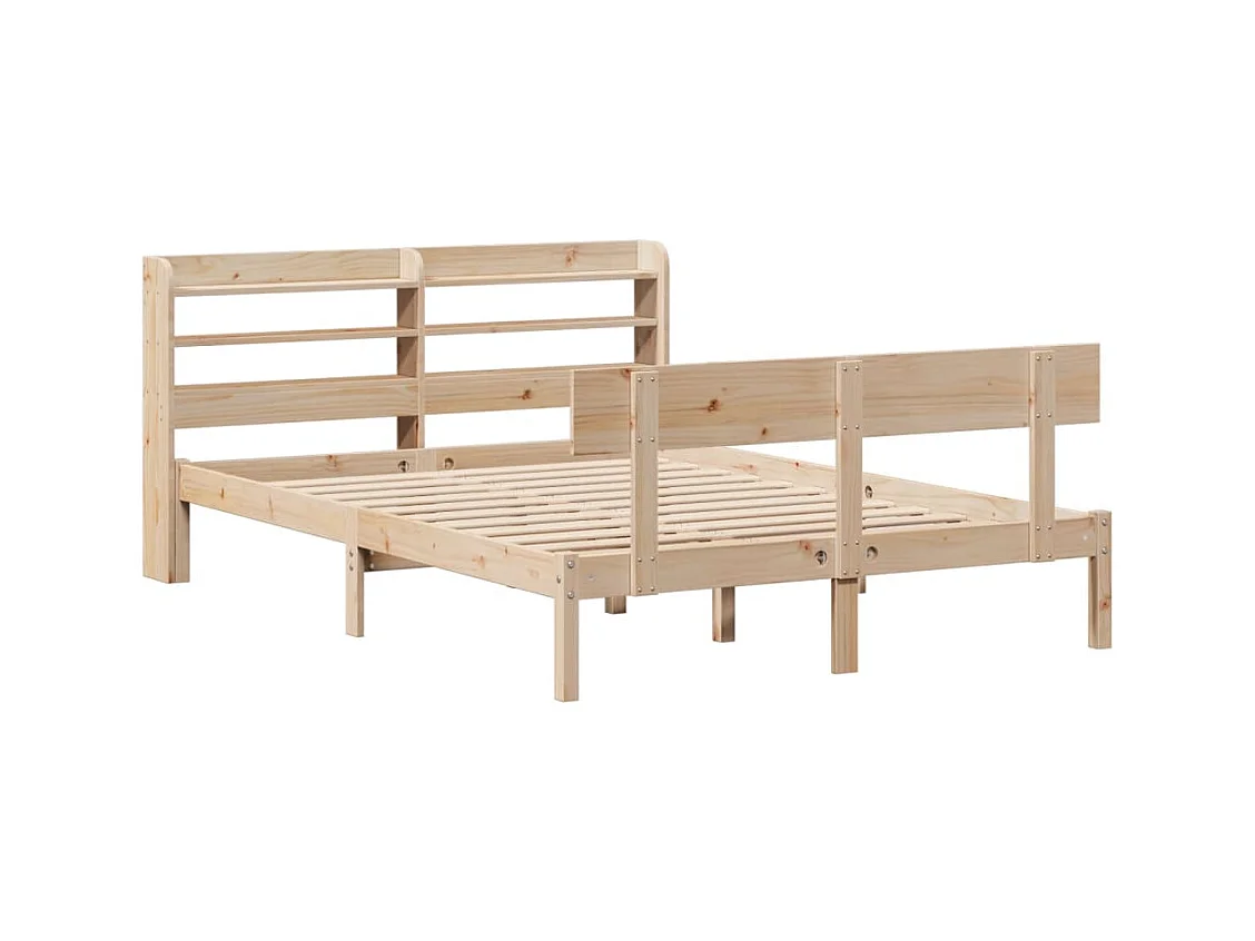 Cadre de lit sans matelas 140x200 cm bois massif de pin