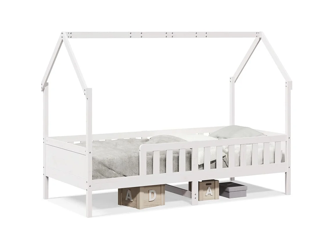 Cadre de lit d'enfants forme de maison sans matelas pin
