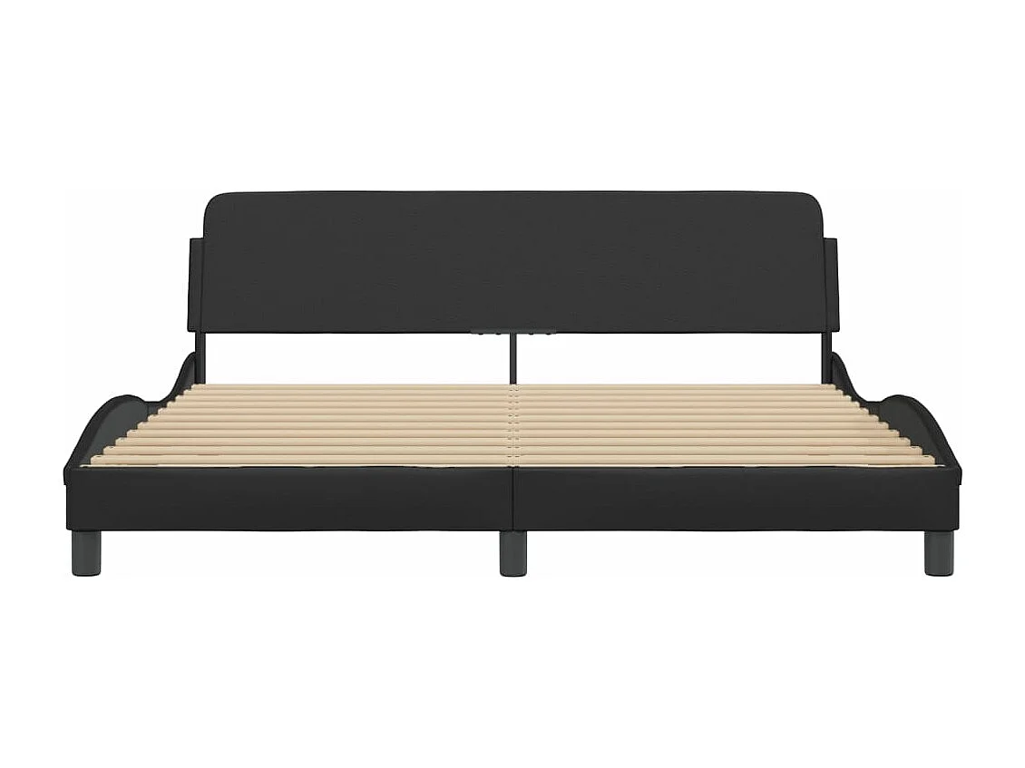 Cadre de lit sans matelas noir 180x200 cm similicuir