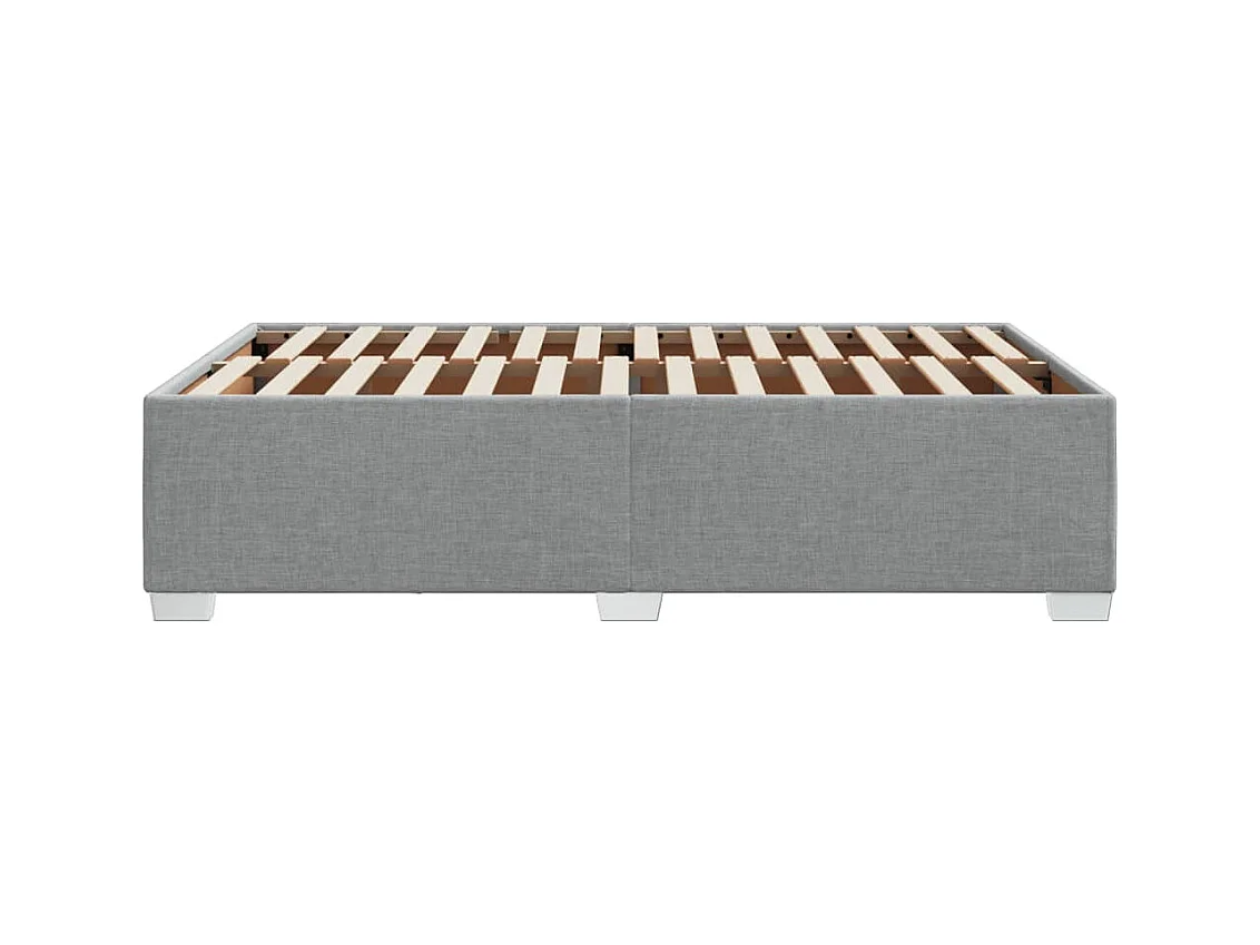 Cadre de lit sans matelas gris clair 120x190 cm tissu