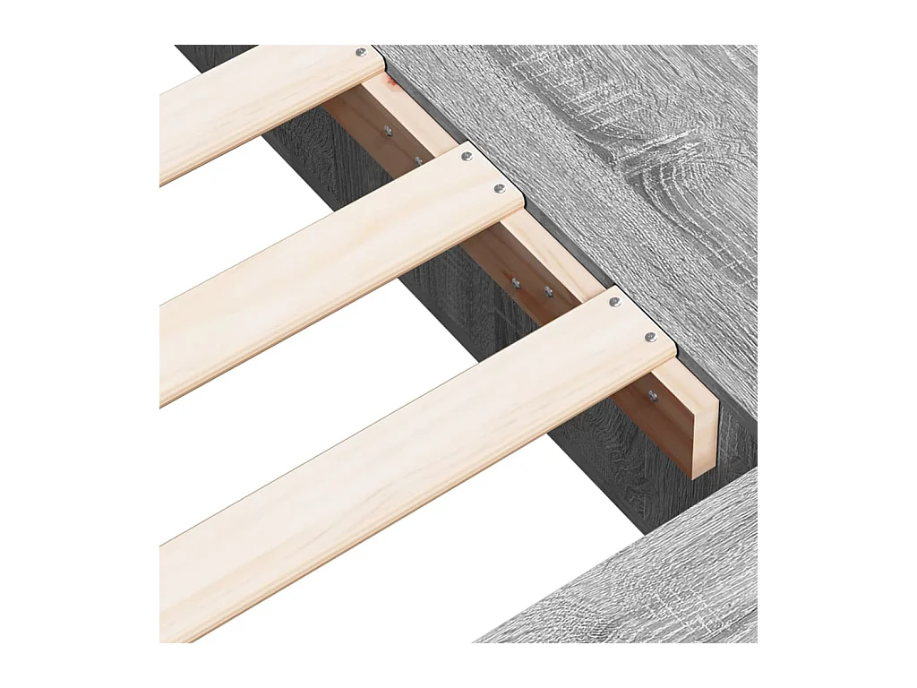 Cadre de lit sans matelas sonoma gris 150x200 cm
