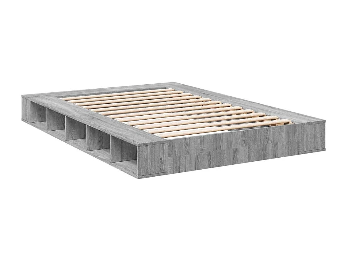 Bettgestell Grau Sonoma 150x200 cm Holzwerkstoff