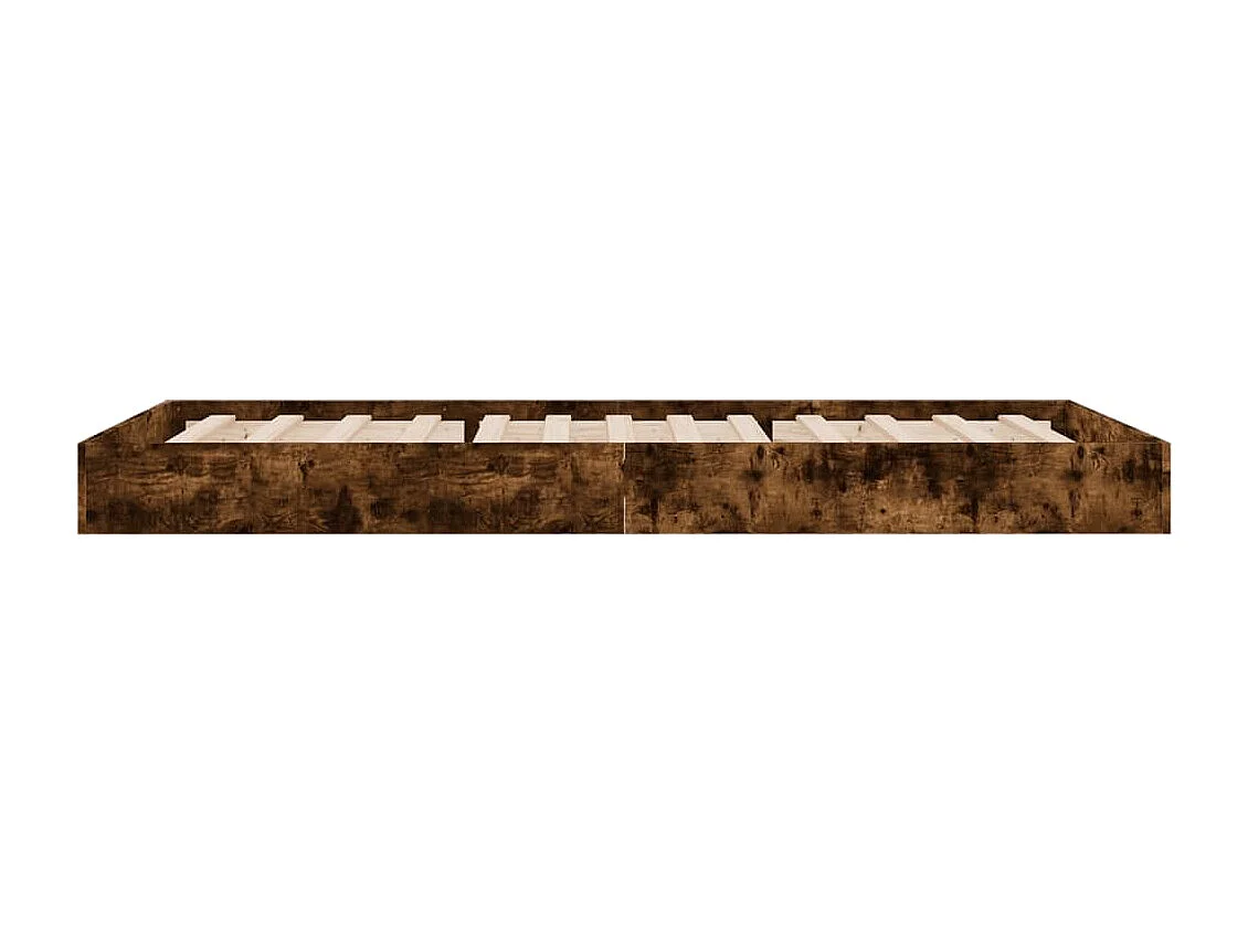 Bettgestell ohne Matratze Räuchereiche 90x200 cm Holzwerkstoff