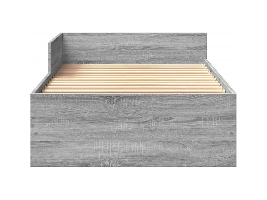 Cadre de lit sans matelas sonoma gris 90x190 cm