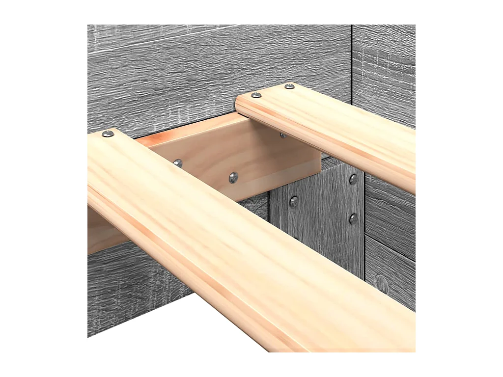 Cadre de lit sans matelas sonoma gris 90x190 cm