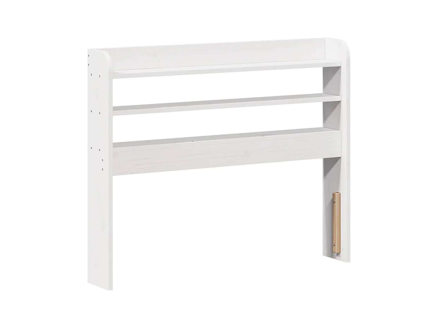 Giroletto con Testiera Bianco 75x190 cm Legno Massello di Pino