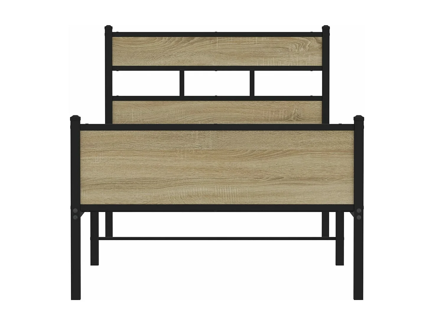 Cadre de lit sans matelas chêne sonoma 75x190 cm
