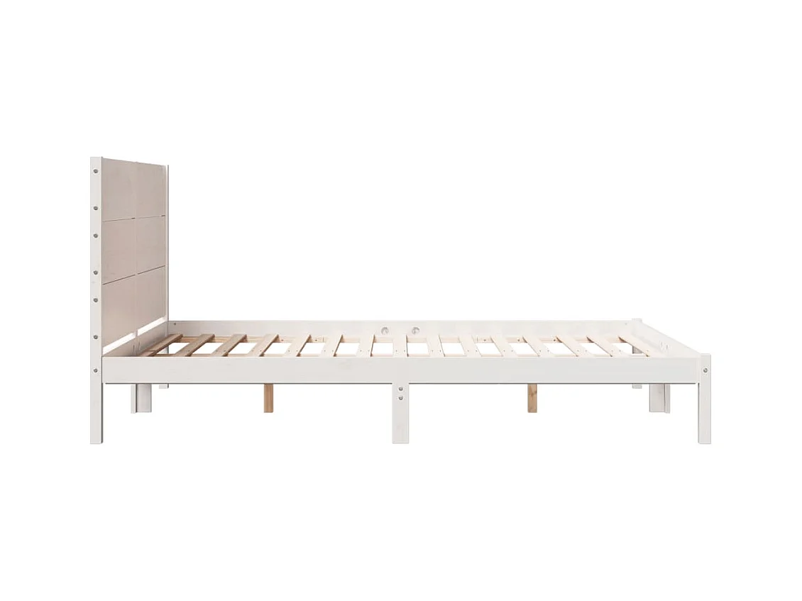 Cadre de lit extra long sans matelas 140x210 cm bois massif