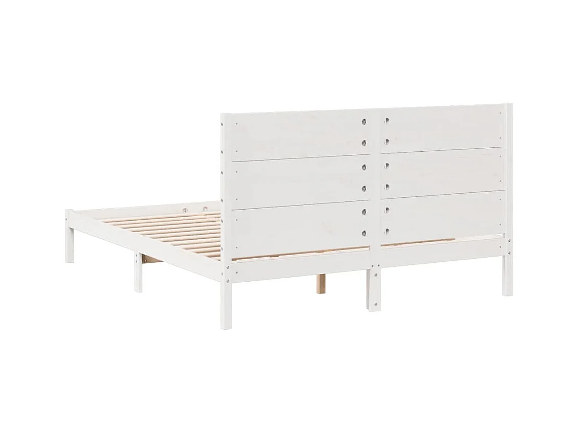Cadre de lit extra long sans matelas 140x210 cm bois massif