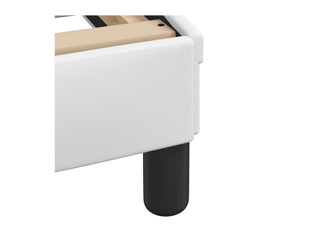 Giroletto con Testiera Bianco 160x200 cm in Similpelle