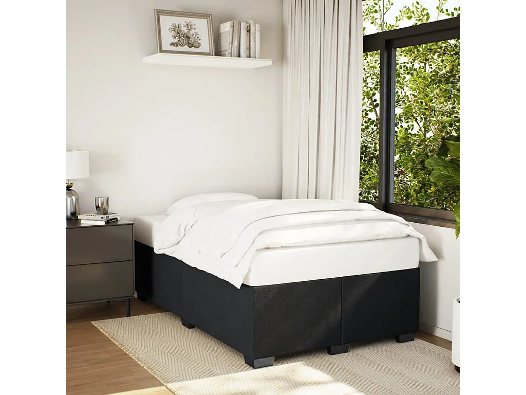Cadre de lit sans matelas noir 120x190 cm velours