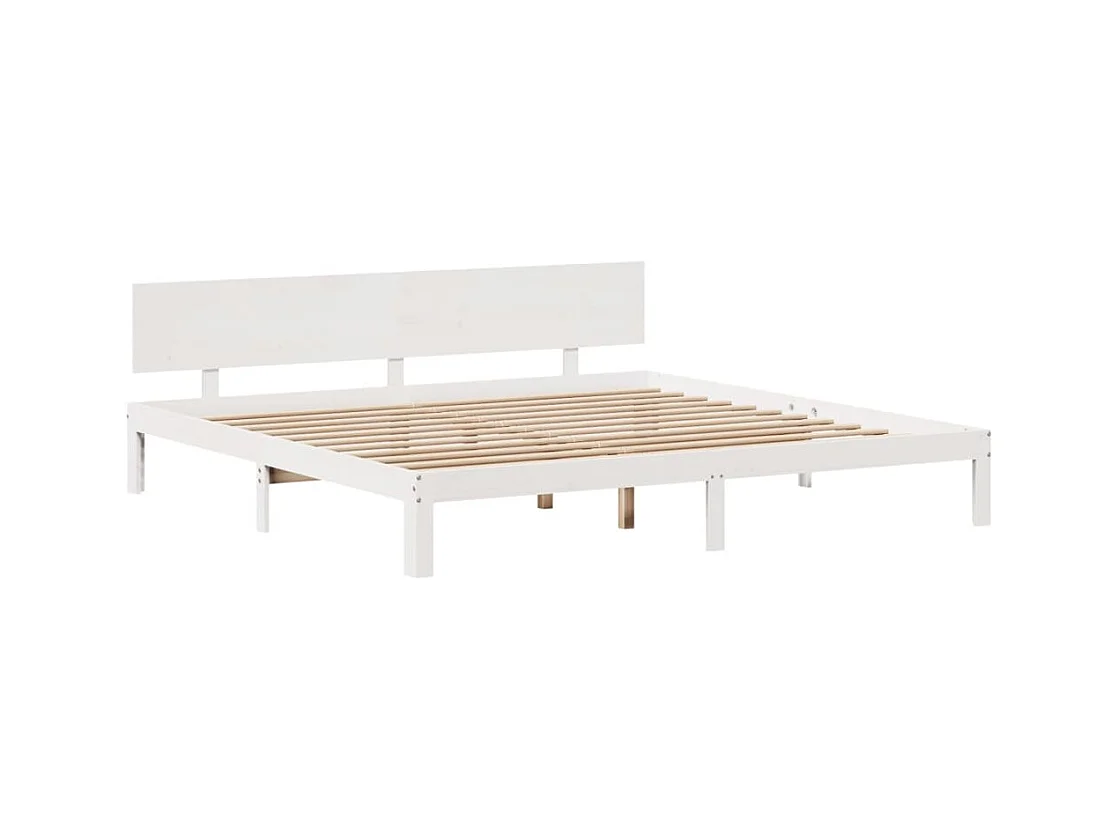 Cadre de lit avec tiroirs sans matelas blanc 200x200 cm