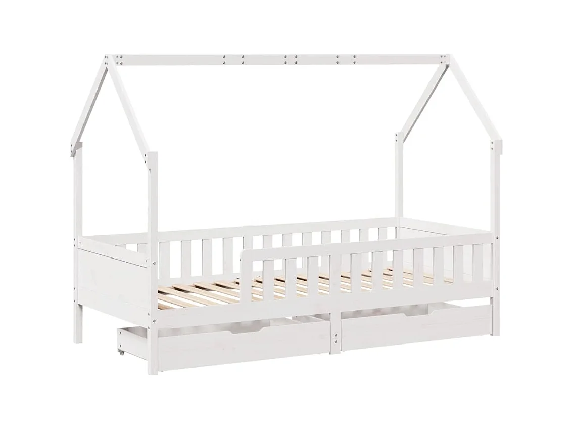 Estrutura de cama infantil c/ gavetas 80x200 cm pinho maciço