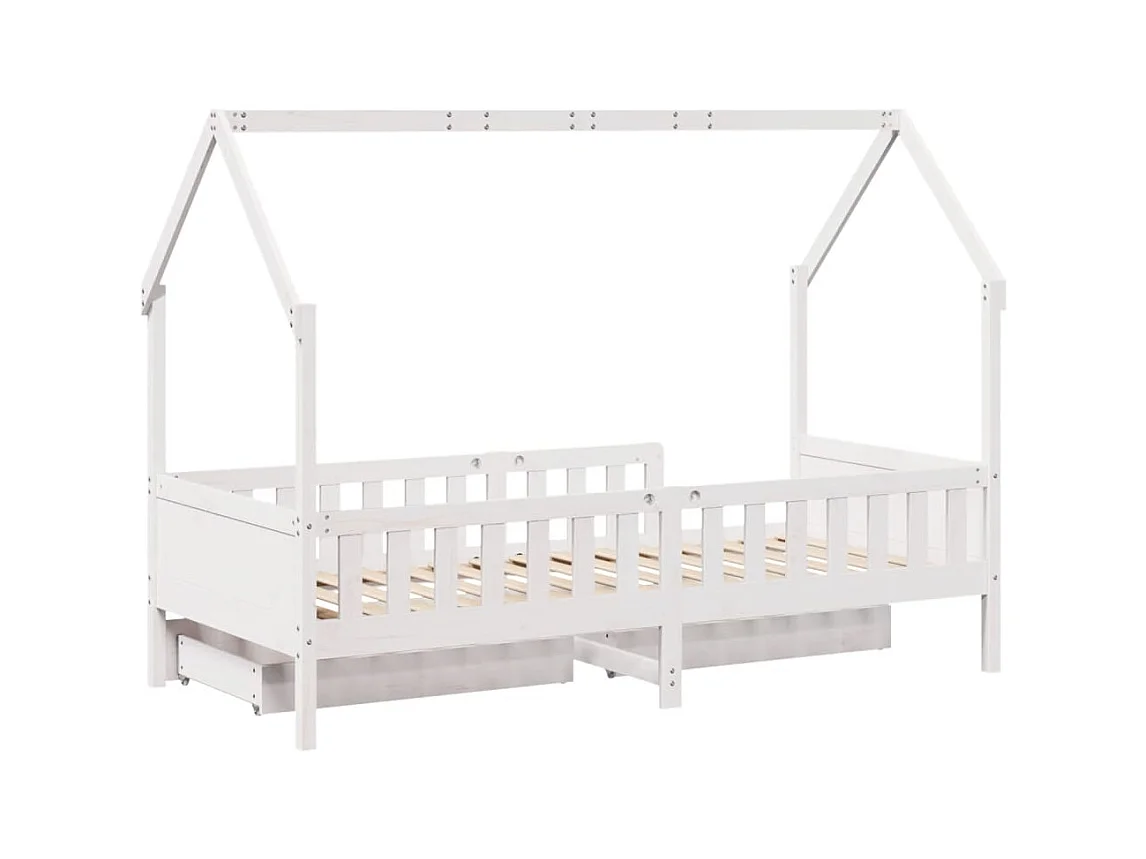 Estrutura de cama infantil c/ gavetas 80x200 cm pinho maciço