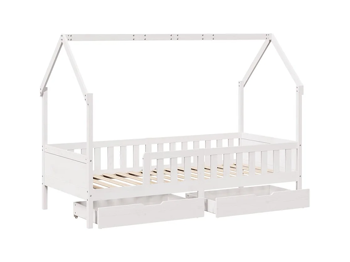 Estrutura de cama infantil c/ gavetas 80x200 cm pinho maciço