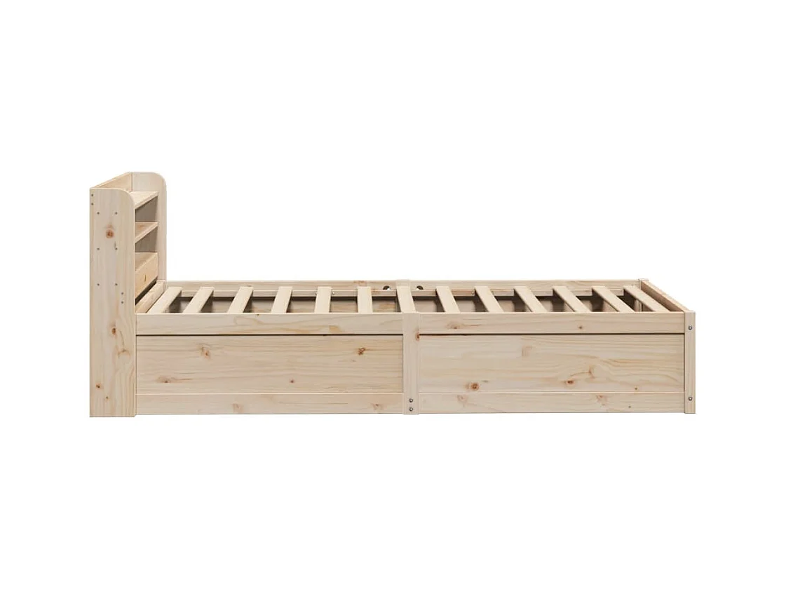 Giroletto con Testiera 75x190 cm in Legno Massello di Pino