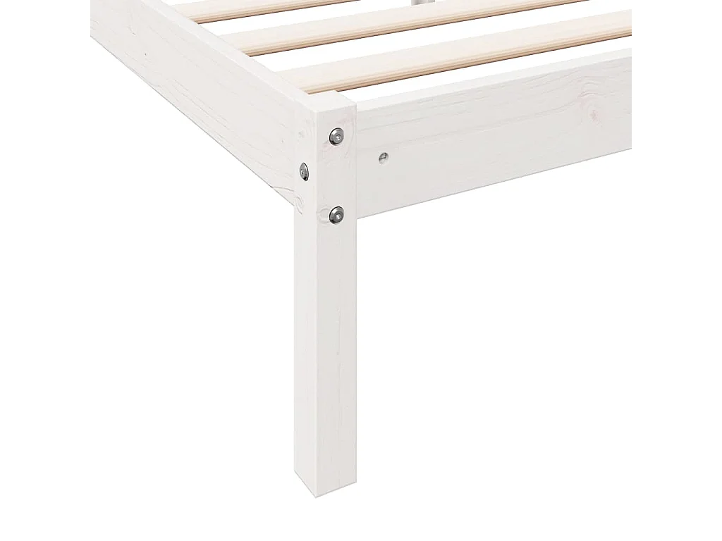 Cadre de lit extra long sans matelas 80x220 cm bois massif pin