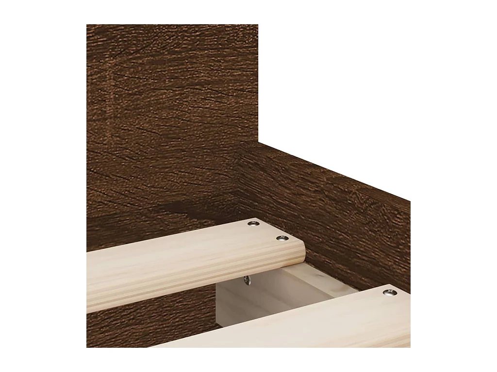 Estructura de cama con cajones roble marrón 100x200 cm