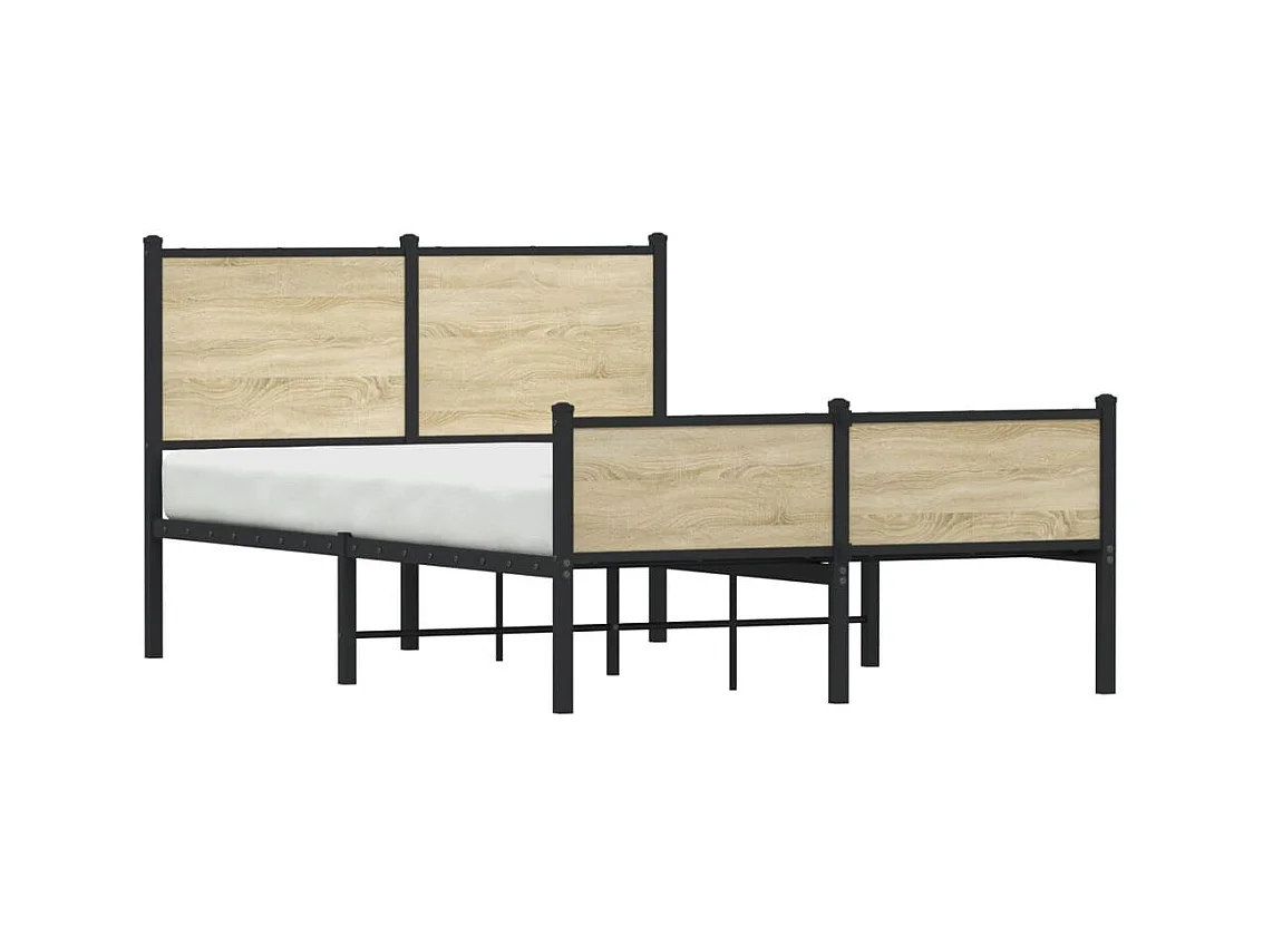 Giroletto senza Materaso in Metallo Rovere Sonoma 120x190 cm