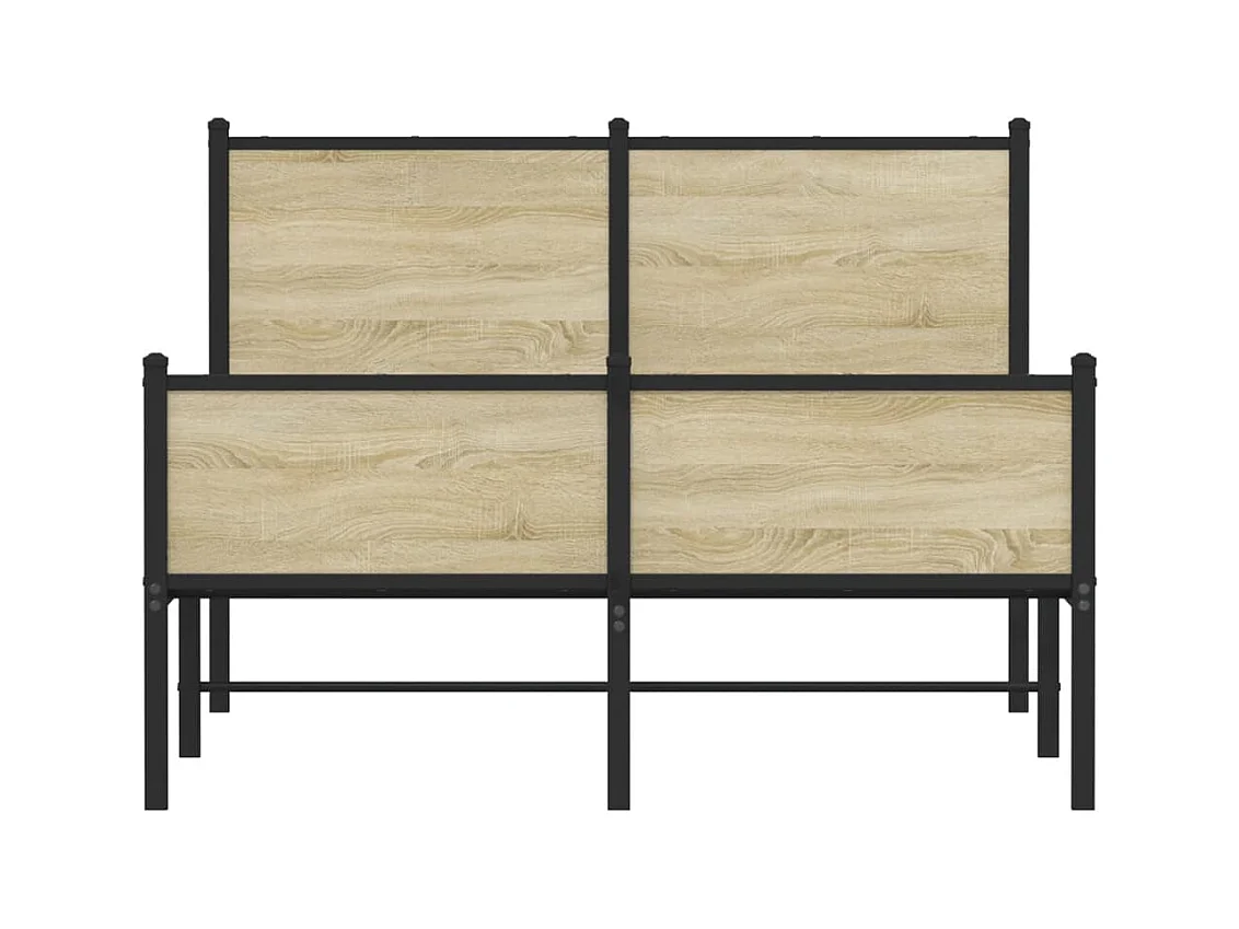 Giroletto senza Materaso in Metallo Rovere Sonoma 120x190 cm