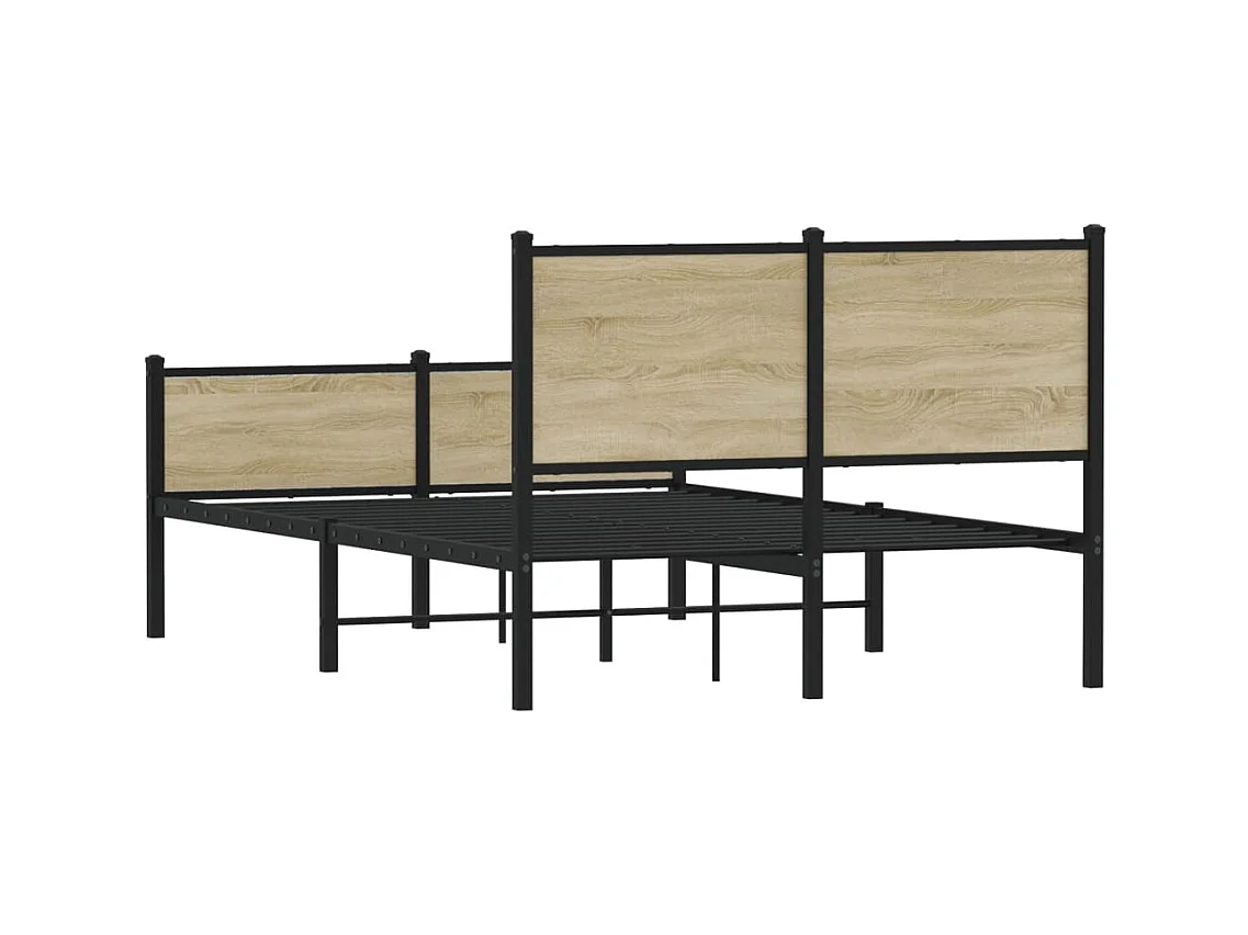 Giroletto senza Materaso in Metallo Rovere Sonoma 120x190 cm