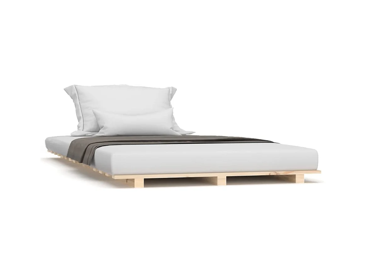 Letto senza Materasso 90x190 cm in Legno Massello di Pino