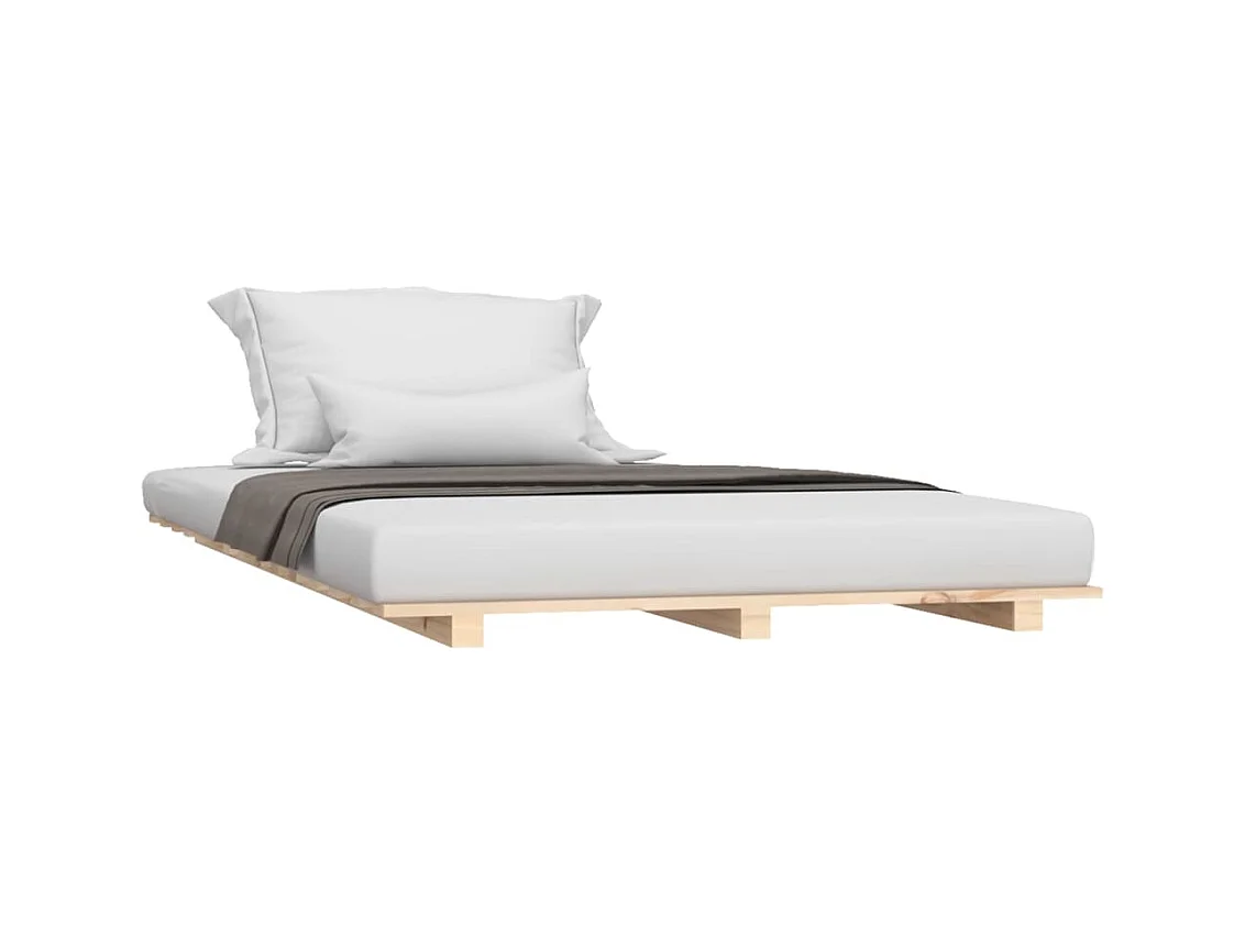 Letto senza Materasso 90x190 cm in Legno Massello di Pino