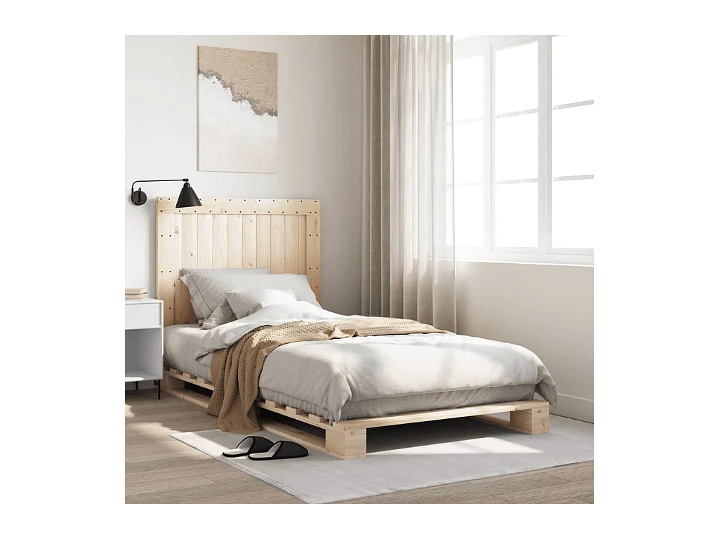 Cadre de lit sans matelas avec tête de lit 100x200 cm