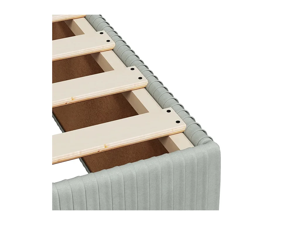 Cadre de lit sans matelas gris clair 120x190 cm velours