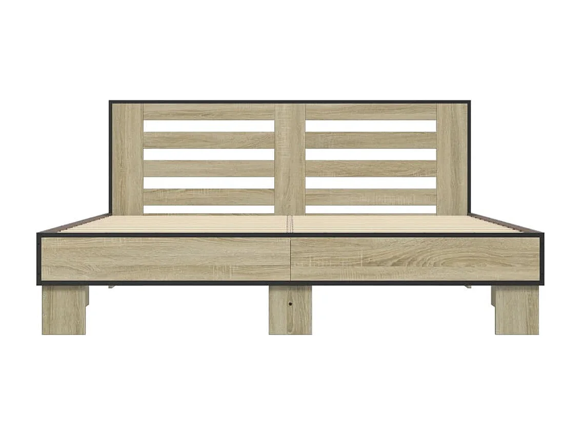 Cadre de lit sans matelas chêne sonoma 150x200 cm