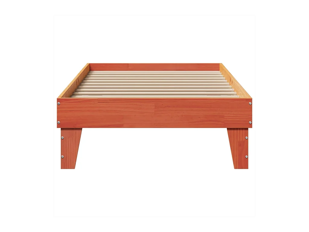 Cadre de lit sans matelas cire marron 90x200 cm bois pin massif