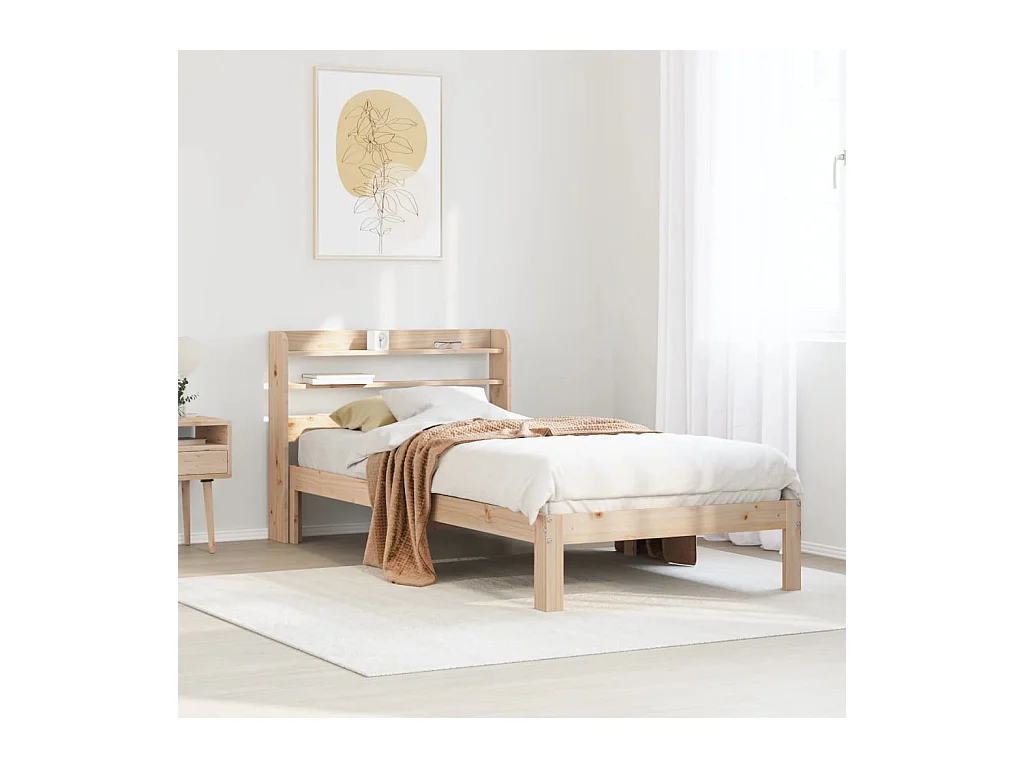 Bettgestell mit Kopfteil ohne Matratze 90x200 cm