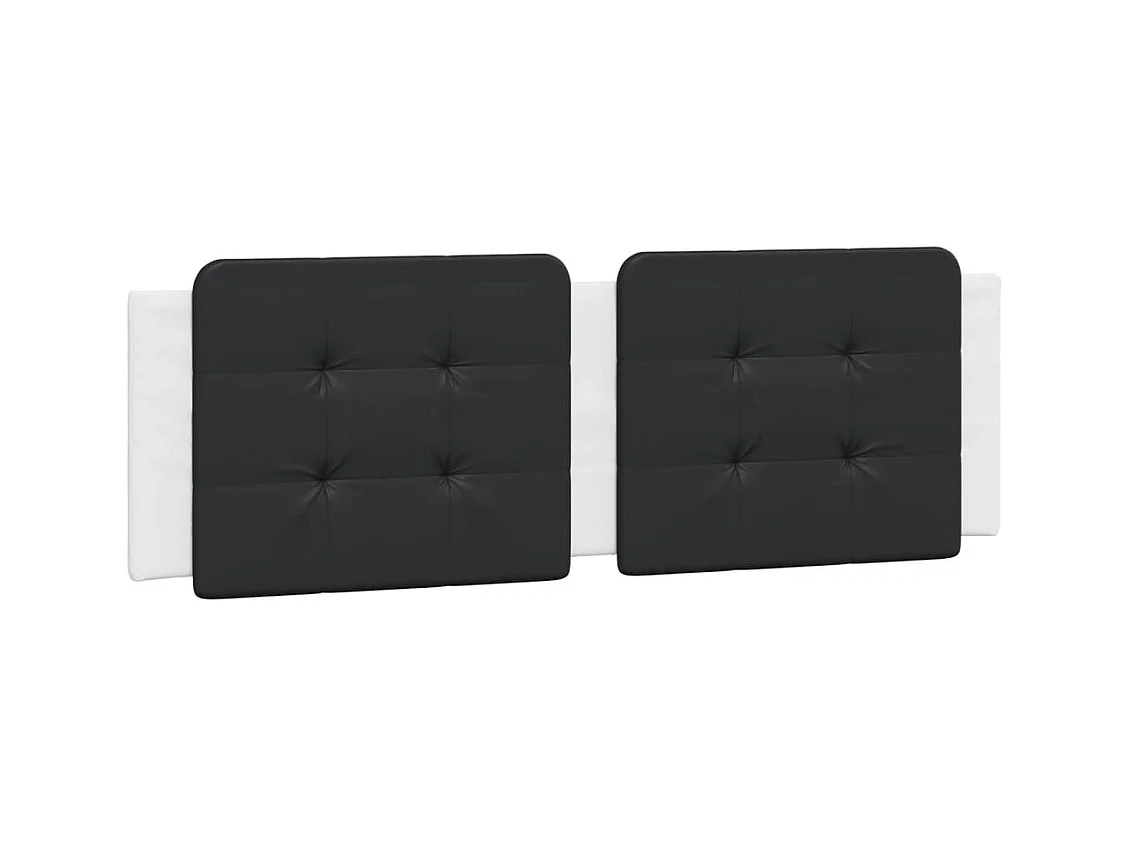 Cadre de lit sans matelas blanc et noir 160x200 cm similicuir