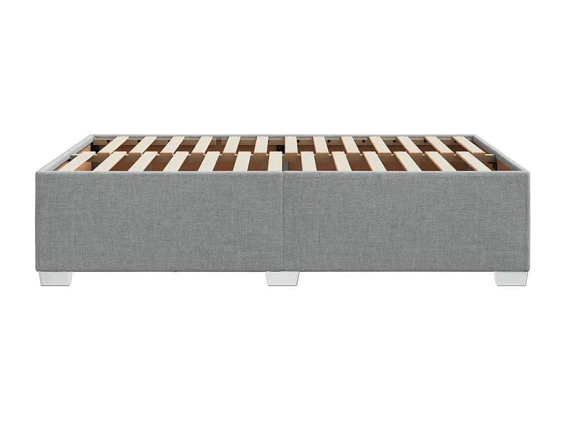 Cadre de lit sans matelas gris clair 120x200 cm tissu