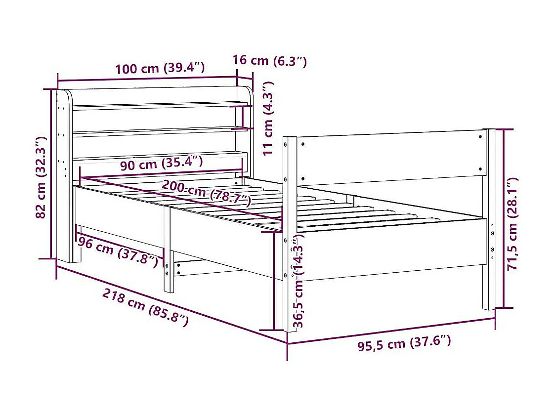 Cadre de lit sans matelas gris clair 120x200 cm tissu