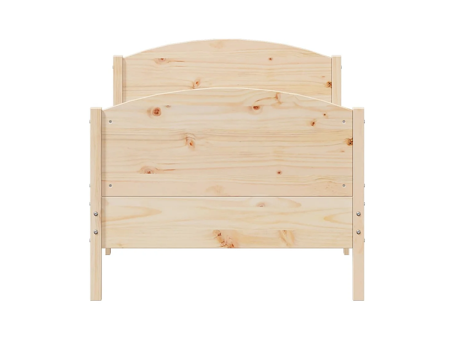 Estructura de cama sin colchón madera maciza pino 75x190 cm