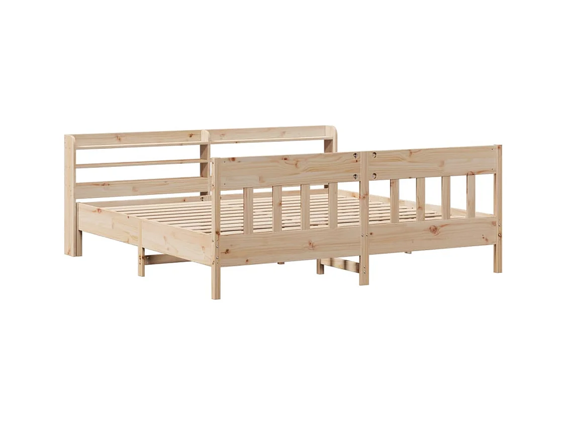 Cadre de lit sans matelas 200x200 cm bois massif de pin