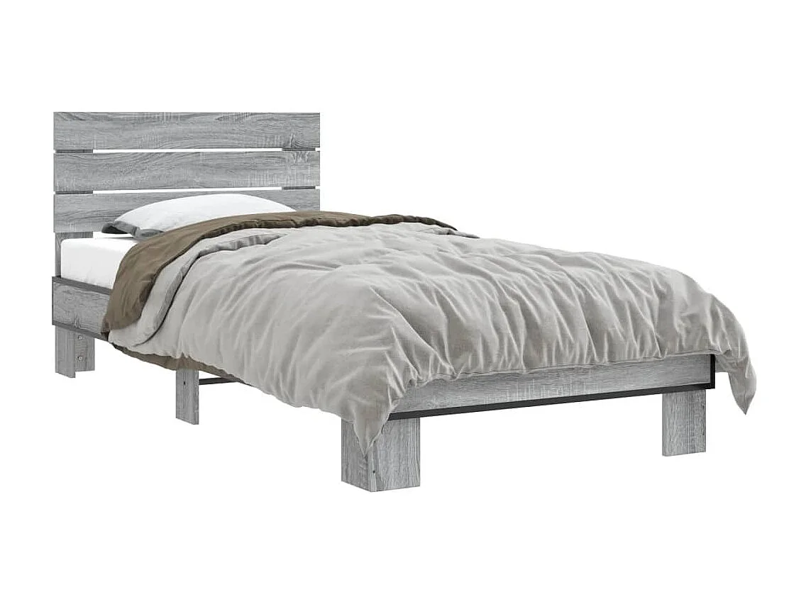 Cadre de lit sans matelas sonoma gris 90x200 cm