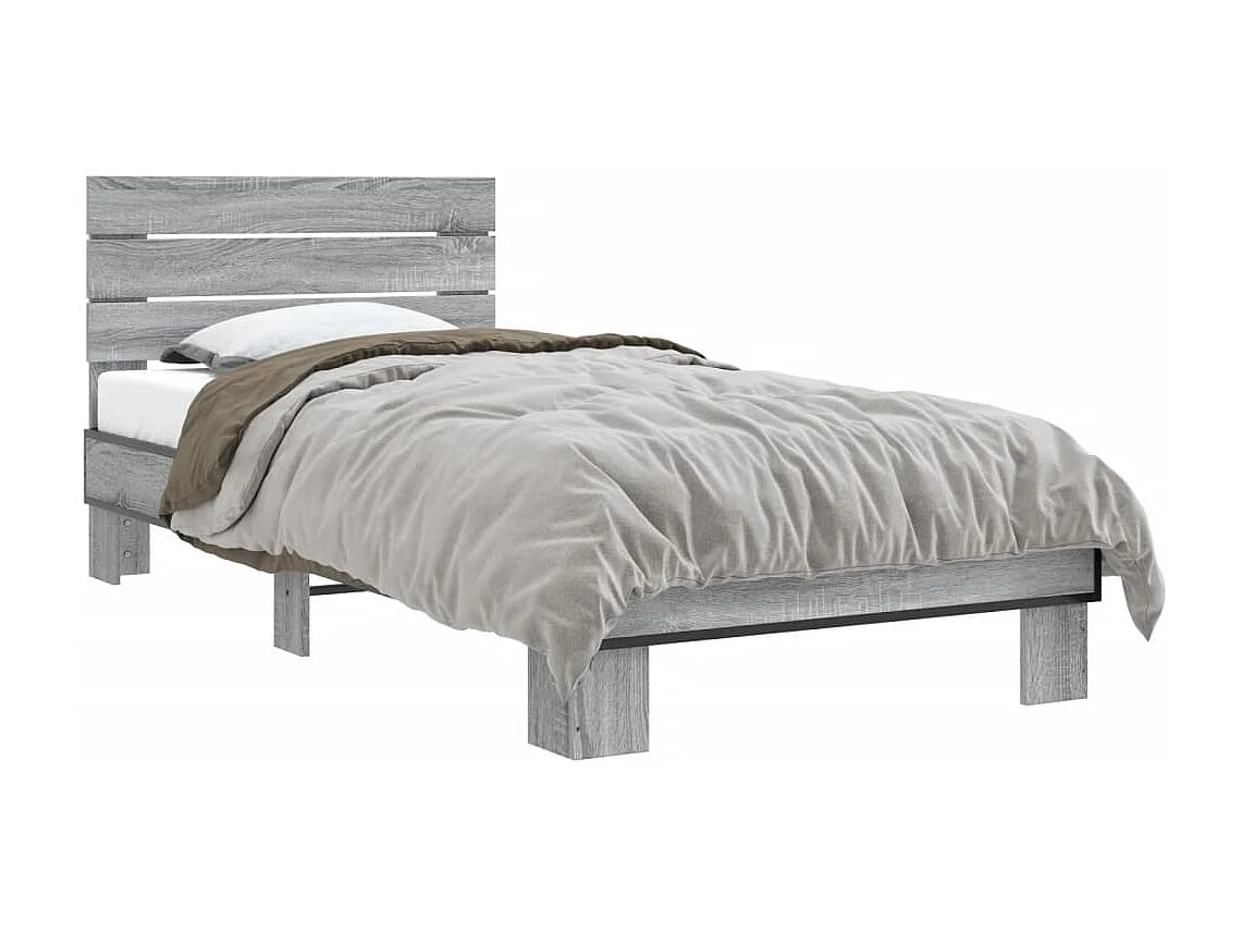 Cadre de lit sans matelas sonoma gris 90x200 cm