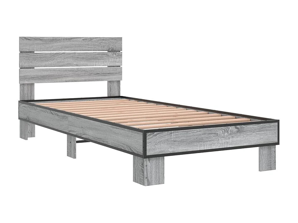 Cadre de lit sans matelas sonoma gris 90x200 cm
