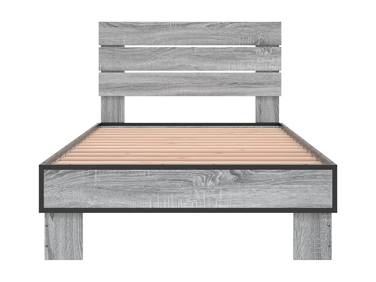Cadre de lit sans matelas sonoma gris 90x200 cm
