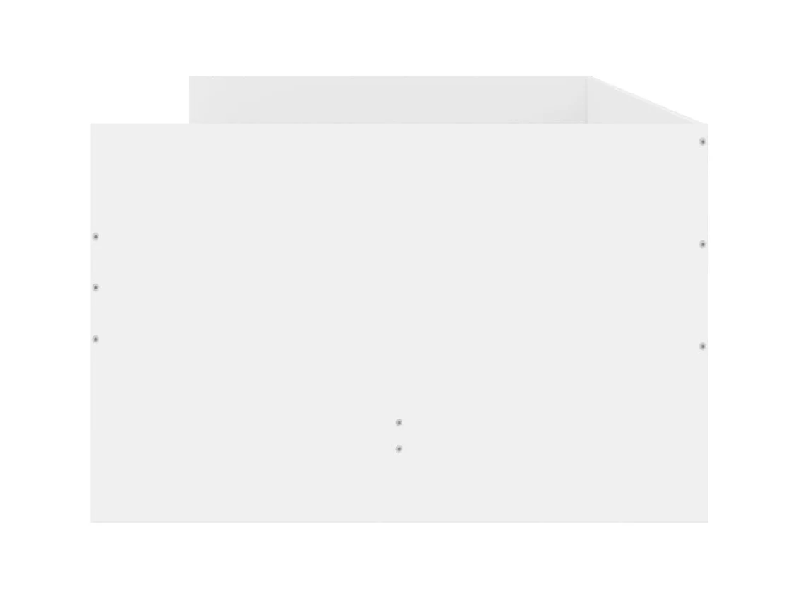 Cadre de lit avec tiroirs sans matelas blanc 90x200 cm